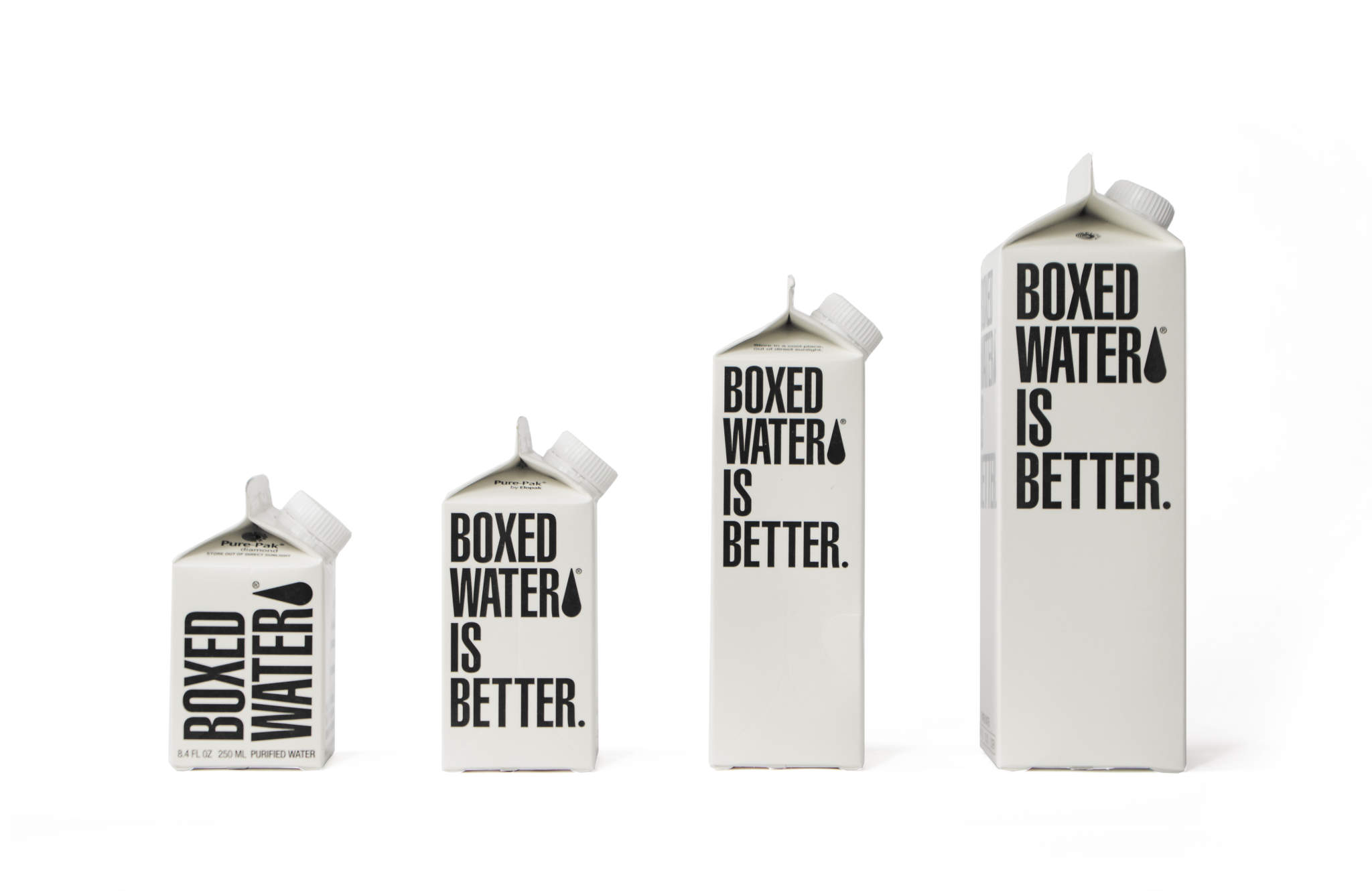 Water boxing. Boxed Water is better. Water Box. Boxed Water is even better. Charitable Water Box.